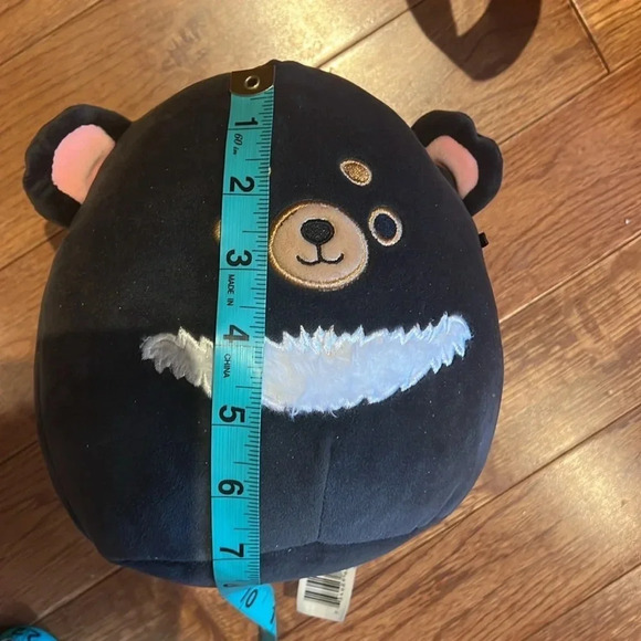 Squishmallows grey black pink ears Stuffed  Animal - Picture 5 of 9